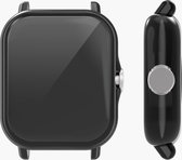 kwmobile 2x hoes geschikt voor Huami Amazfit GTS 3 / GTS 2 / GTS 2e hoesje - Cover van silicone - Hoesje voor activity tracker - In zwart / roségoud