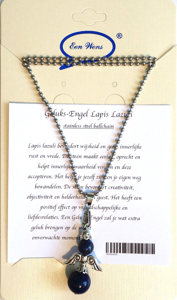 Halfedelstenen Geluks-Engel Ketting Lapis Lazuli