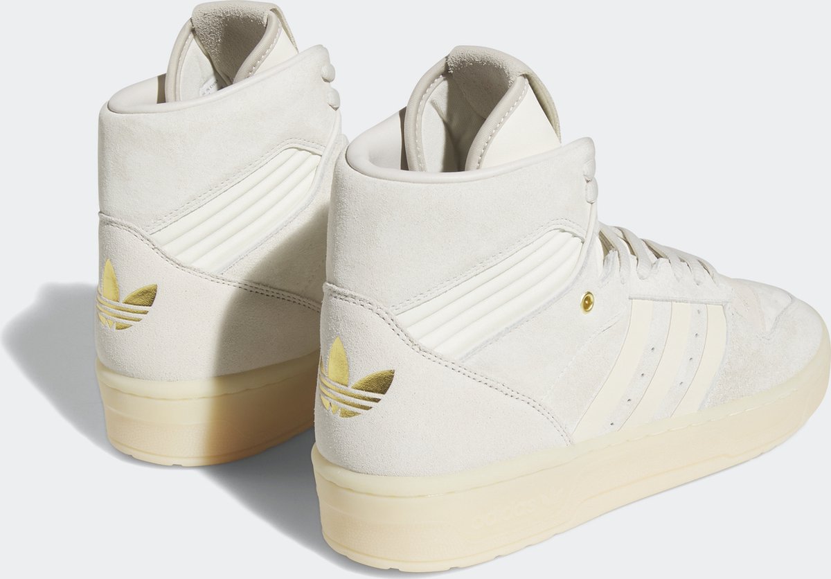 Adidas originals rivalry hi top trainers with tricolour stripe in white sale