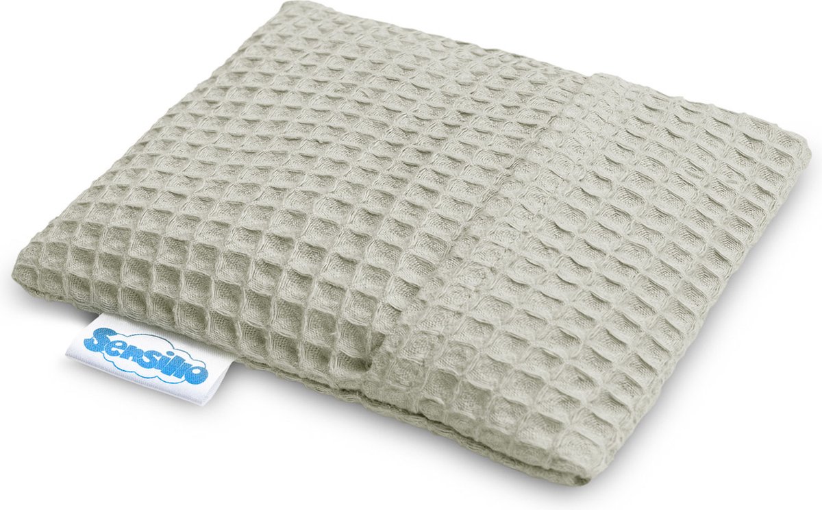 Goedkoopste Sensillo Baby Premium Kersenpittenzak Wafel - 100 katoen - Kruik gevuld met Kersenpitten - 13 cm x 16 cm - Groen
