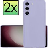 Coque Samsung Galaxy S23 Plus Coque Arrière Coque Siliconen - Lilas - 2x