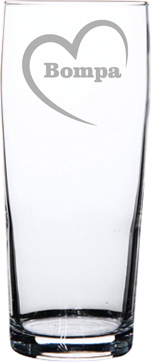 Bierfluitje gegraveerd - 19cl - Bompa-hartje