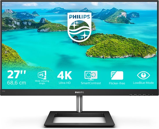 Philips E Line 278E1A/00 écran plat de PC 68,6 cm (27") 3840 x 2160 pixels  4K Ultra HD... | bol.