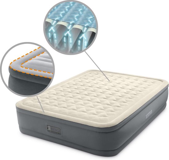 Matelas gonflable Intex Prémaire II - Queensize - Pompe électrique intégrée