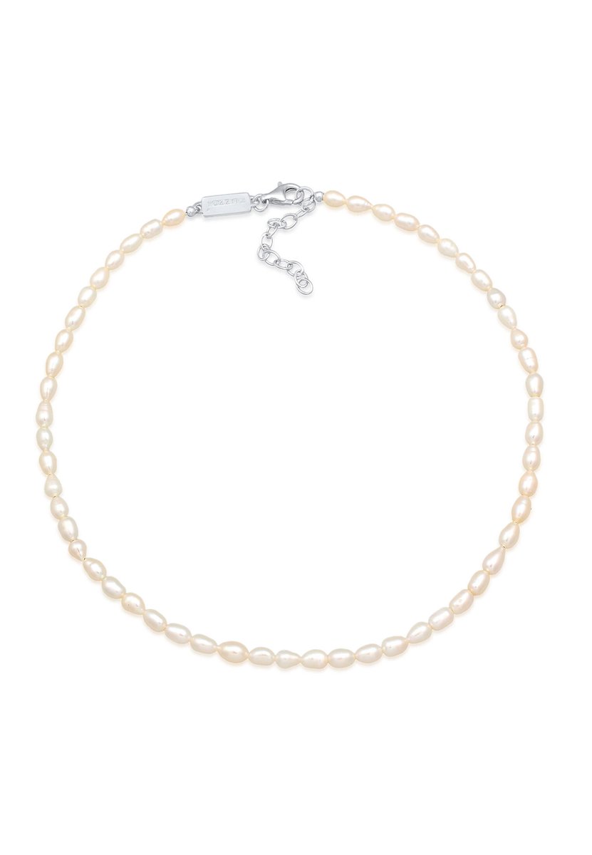 KUZZOI - Halsketting - Heren Vintage Trend Ovaal met zoetwater gekweekte parels in 925 Sterling Zilver - Heren