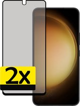 Screenprotector Geschikt voor Samsung S23 Privacy Screenprotector Bescherm Glas - Privacy Screenprotector Geschikt voor Samsung Galaxy S23 Screenprotector Glas - 2 Stuks.