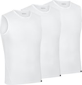 GripGrab - Ultralight 3PACK Mesh Mouwloos Base Layer Zomer Fiets Ondershirt Polygiene Zweethemd - Wit - Heren - Maat L