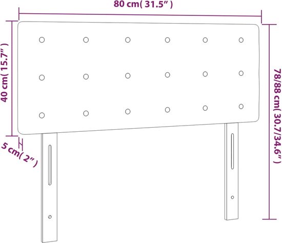 vidaXL-Hoofdbord-80x5x78/88-cm-kunstleer-crèmekleurig