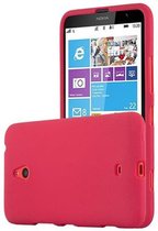 Cadorabo Hoesje geschikt voor Nokia Lumia 1320 in FROST ROOD - Beschermhoes gemaakt van flexibel TPU silicone Case Cover