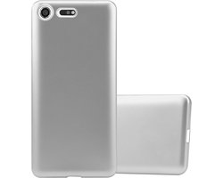 Cadorabo Hoesje geschikt voor Sony Xperia XZ PREMIUM in METALLIC ZILVER - Beschermhoes gemaakt van flexibel TPU silicone Case Cover