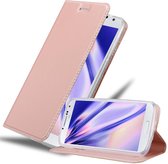Cadorabo Hoesje geschikt voor Samsung Galaxy S4 in CLASSY ROSE GOUD - Beschermhoes met magnetische sluiting, standfunctie en kaartvakje Book Case Cover Etui
