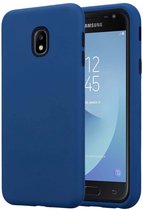 Cadorabo Hoesje geschikt voor Samsung Galaxy J5 2017 in Donker Blauw - Hybride beschermhoes met TPU siliconen binnenkant en 2-delige kunststof buitenkant