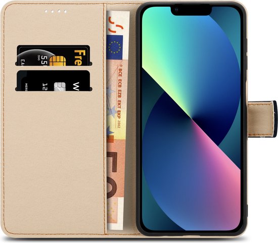 Coque Cadorabo pour Apple iPhone 14 - Design Crane & Fleurs No 9 - Pochette de protection avec fermeture magnétique, fonction stand et poche pour cartes