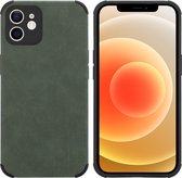 Cadorabo Hoesje geschikt voor Apple iPhone 11 in Smaragd Groen - Beschermhoes gemaakt van TPU-silicone Case Cover met fijne faux-suède achterzijde