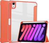 Tablet hoes geschikt voor Apple iPad Mini 6 (2021) - Trifold case met Auto/Wake functie en Magneetsluiting - Oranje