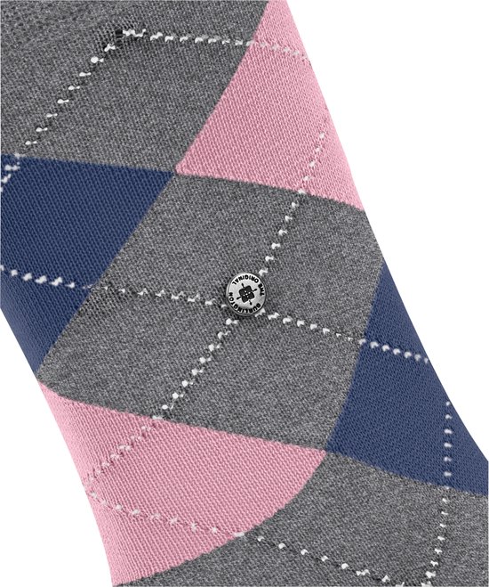 Burlington Covent Garden gedessineerd katoen sokken dames grijs - maat 36-41