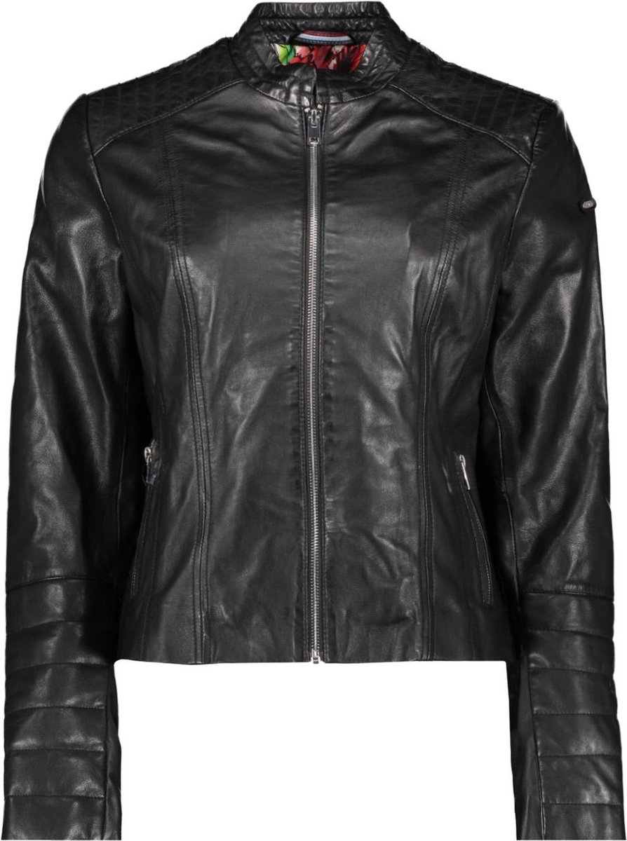 Donders Jas Leather Jacket 57520 999 Black Dames Maat - 44