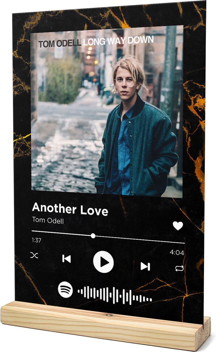 Songr Spotify Musique Plate - Another Love - Tom Odell - 20x30