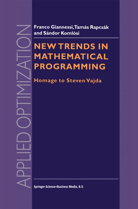 New Trends in Mathematical Programming - cover