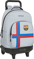 Schoolrugzak met Wielen F.C. Barcelona Grijs (33 x 45 x 22 cm)