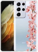 Hoesje Geschikt voor Samsung Galaxy S21 Ultra Flower Branch