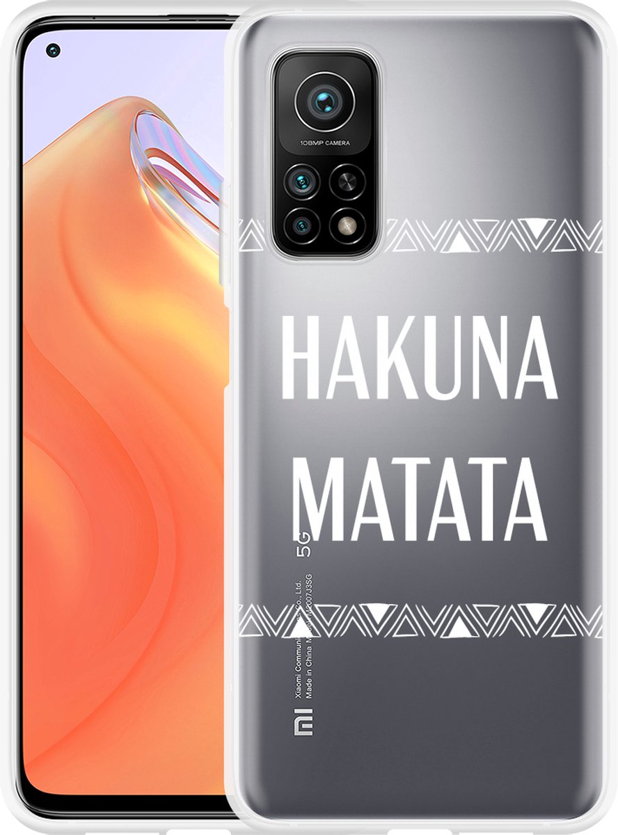 Xiaomi Mi 10T Pro Hoesje Hakuna Matata white - Designed by Cazy