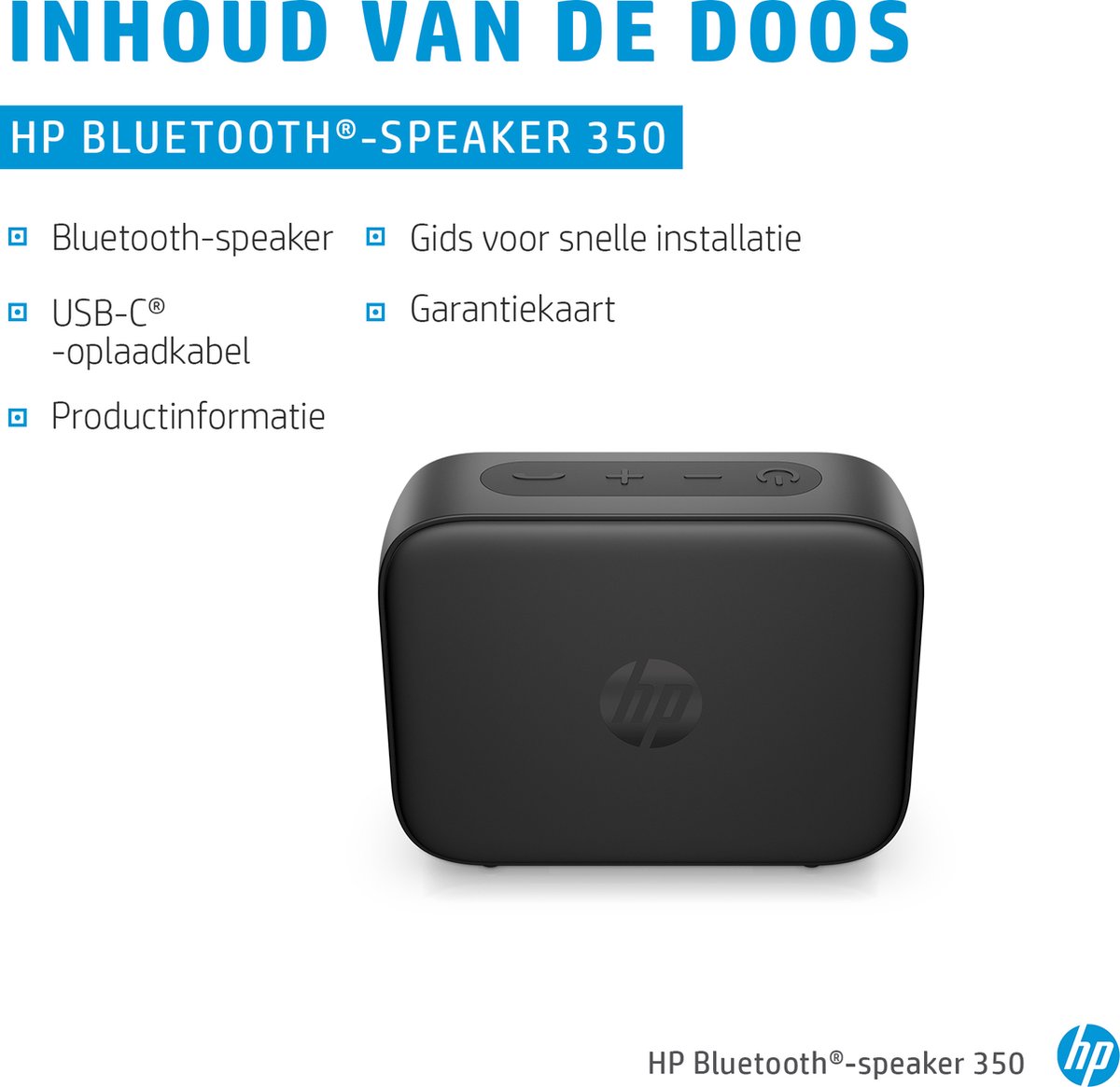 HP zwarte Bluetooth-speaker 350 | bol
