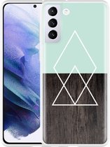 Hoesje Geschikt voor Samsung Galaxy S21 Plus Wood Simplicity