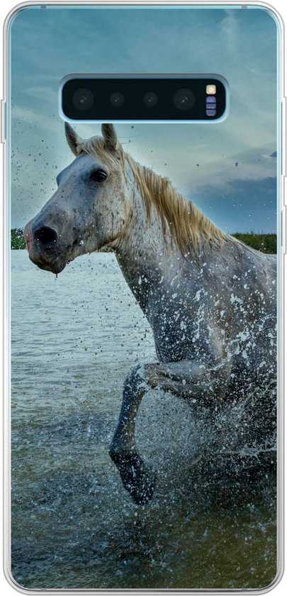 Coque Samsung Galaxy S10 Lite - Cheval - Water - Goutte - Coque de téléphone en Siliconen