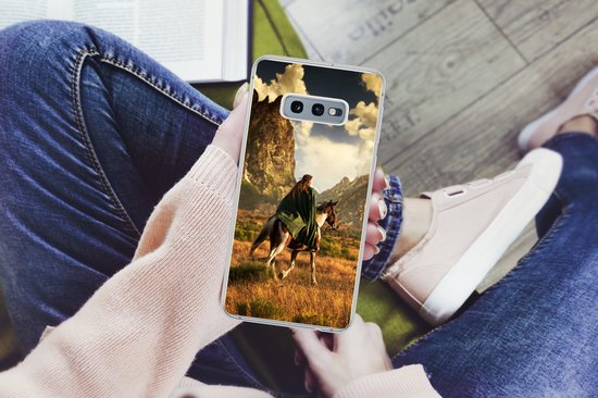 Coque Samsung Galaxy S10e - Cheval - Cavalier - Nature - Coque de téléphone en Siliconen