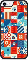 iPhone 8 Hardcase hoesje Modern Abstract Vermillion - Designed by Cazy