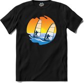 Wind Zeilen | Wind zeilen - Boot - Zeilboot - T-Shirt - Unisex - Zwart - Maat XL
