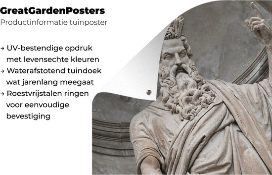 Une statue de Zeus où le dieu suprême a tendu le bras en Grèce affiche de jardin 60x40 cm - petit - Toile de jardin / Toile d'extérieur / Peintures pour l'extérieur (décoration de jardin)