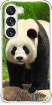 TPU Siliconen Hoesje Geschikt voor Samsung Galaxy S23 GSM Hoesje met doorzichtige rand Panda