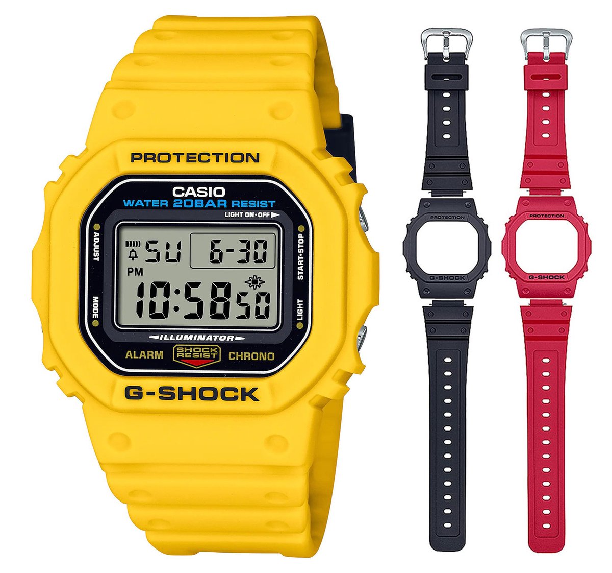 Casio G-Shock DWE-5600R-9ER Horloge - Kunststof - Geel - Ø 36 mm