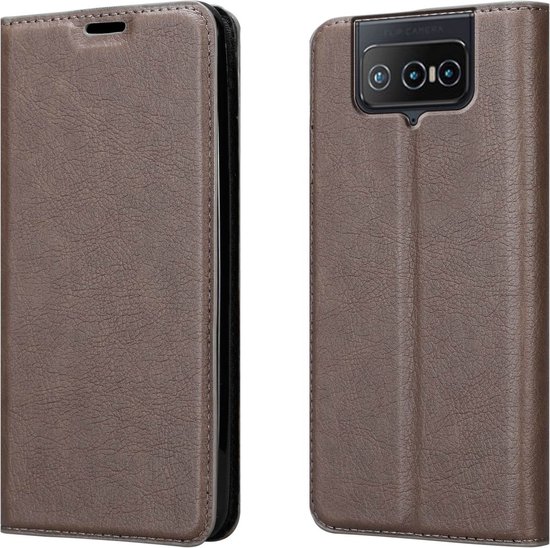 Coque Cadorabo pour Asus ZenFone 8 FLIP COFFEE BROWN - Pochette de protection à fermeture aimantée