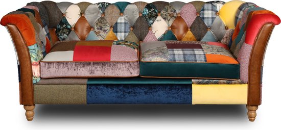 Chesterfield Rain Lily Harlequin Patchwork 2-zits bank