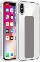 Coque Cadorabo pour Apple iPhone X / XS en GRIS - Coque de protection en silicone TPU flexible avec support et fonction de support