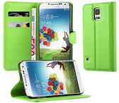 Cadorabo Hoesje geschikt voor Samsung Galaxy S5 / S5 NEO in MUNT GROEN - Beschermhoes met magnetische sluiting, standfunctie en kaartvakje Book Case Cover Etui