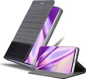 Cadorabo Hoesje geschikt voor Samsung Galaxy A91 / S10 LITE / M80s in GRIJS ZWART - Beschermhoes met magnetische sluiting, standfunctie en kaartvakje Book Case Cover Etui