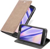 Cadorabo Hoesje geschikt voor ZTE Blade L5 in KOFFIE BRUIN - Beschermhoes met magnetische sluiting, standfunctie en kaartvakje Book Case Cover Etui