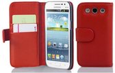 Étui Cadorabo pour Samsung Galaxy WIN en INFERNO RED - Housse de protection en cuir artificiel texturé et pochette pour cartes