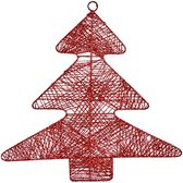 Kerstversiering Rood Metaal Plastic Kerstboom (36,7 x 0,2 x 37,5 cm)
