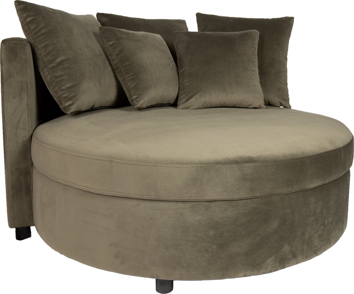 PTMD - Fauteuil Fayen - Groen - 121x121x68cm