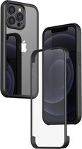 Valenta - Bumper Hoesje - iPhone 14 Pro - Full Cover - Tempered Glass - Zwart