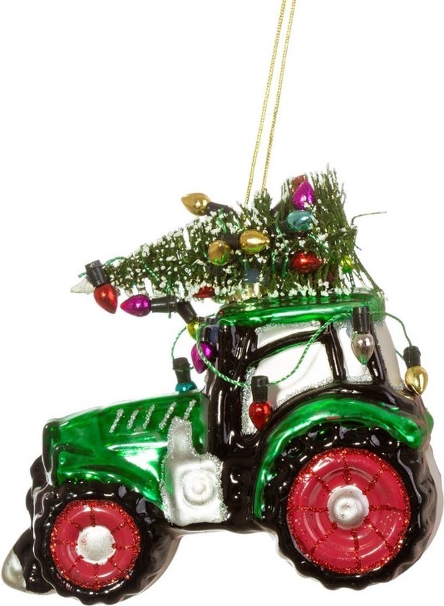 Kersthanger traktor kerstbal - Sass & Belle
