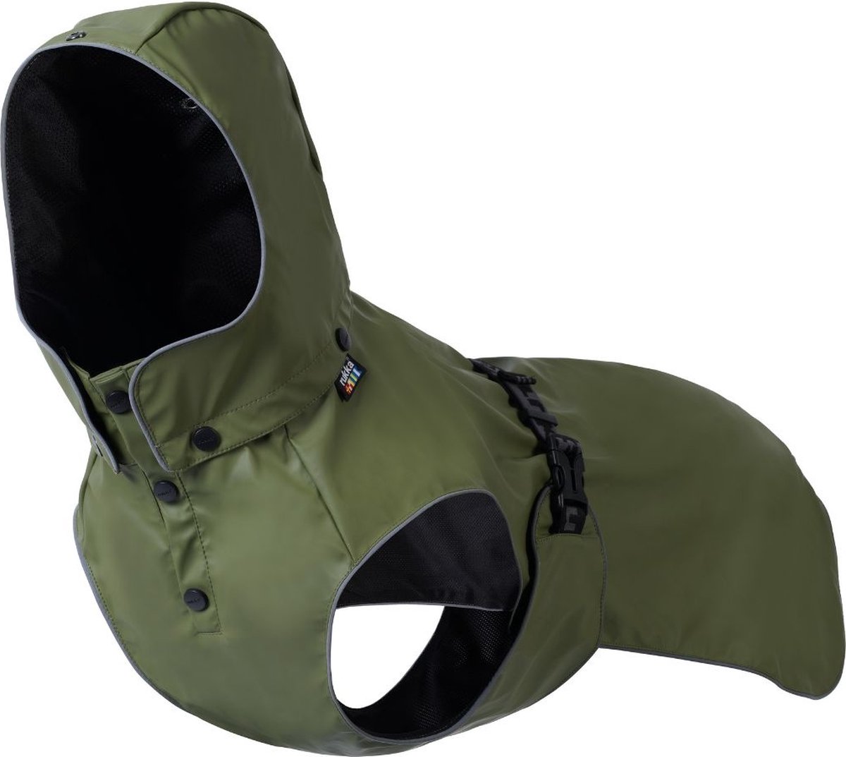 RukkaPets - Streamy ECO Raincoat - Olive - 40