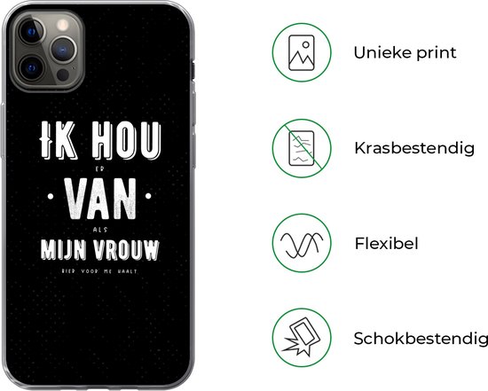 iPhone 12 Pro Max hoesje - Quotes - Spreuken - 'Ik hou van mijn vrouw