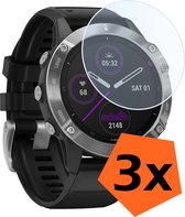 Screenprotector Geschikt voor Garmin Fenix 6 Pro Screenprotector Bescherm Glas - Screen Protector Geschikt voor Garmin Fenix 6 Pro Screenprotector Tempered Glass - 3 PACK