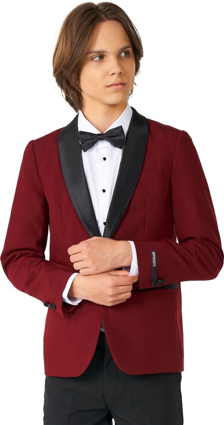 OppoSuits Hot Burgundy - Tiener Tuxedo Smoking - Chique Outfit - Rood - Maat  16 Jaar | bol.com